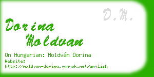 dorina moldvan business card